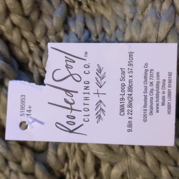 rooted soul loop scarf. Mix or match - Picture 6 of 7